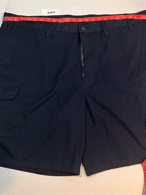 Mens Dark Blue Cargo Shorts with Utility Pocket
